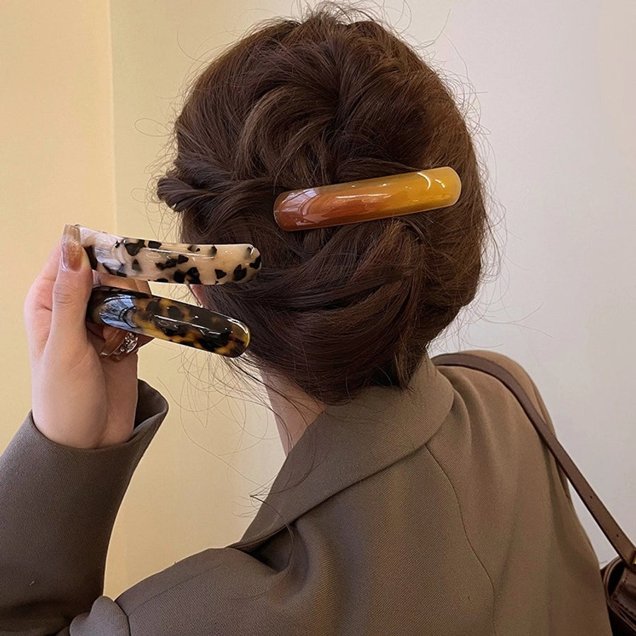 Women's Casual Simple Style Solid Color Leopard Zinc alloy Hair Clip