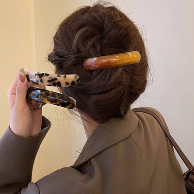 Women's Casual Simple Style Solid Color Leopard Zinc alloy Hair Clip