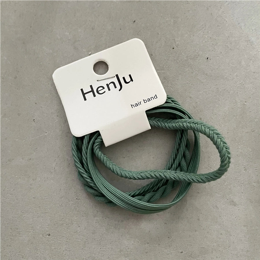simple style solid color cloth hair tie 1 set