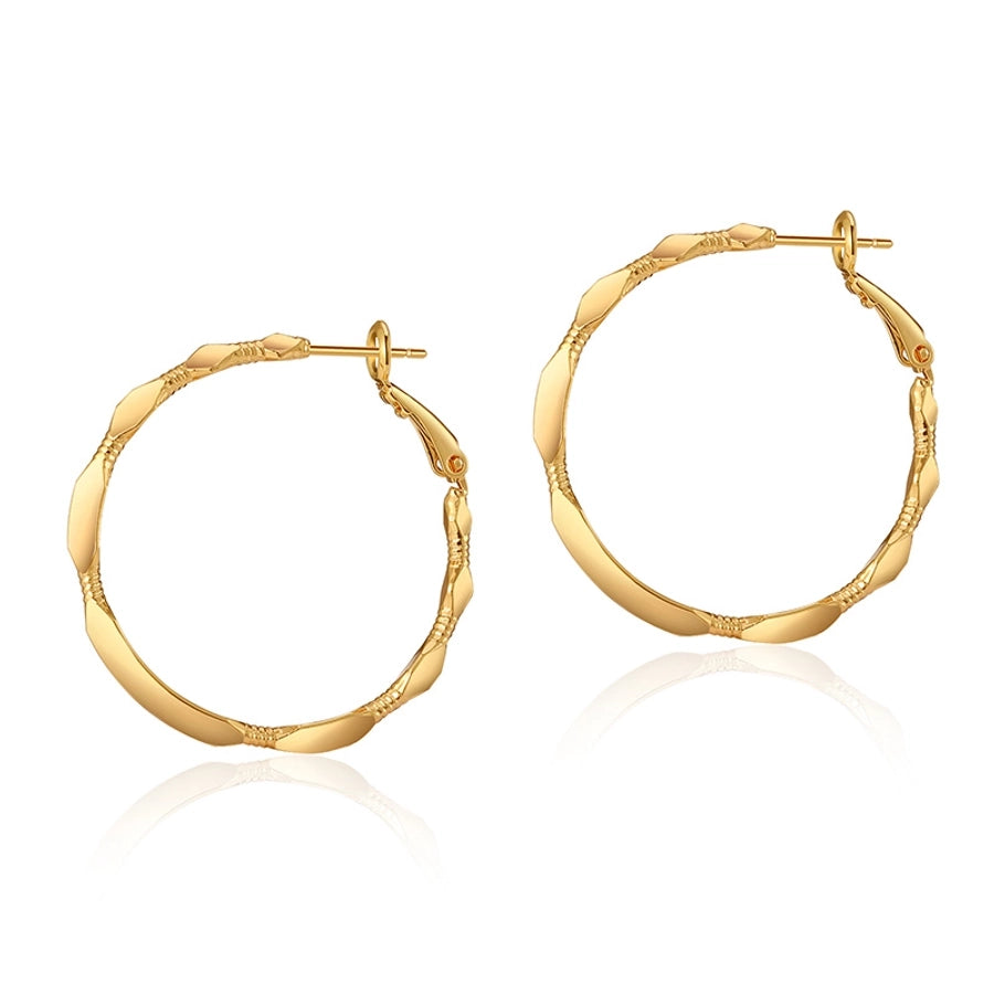 1 Pair Casual Exaggerated Classic Style Circle Plating Copper 18K Gold Plated Earrings
