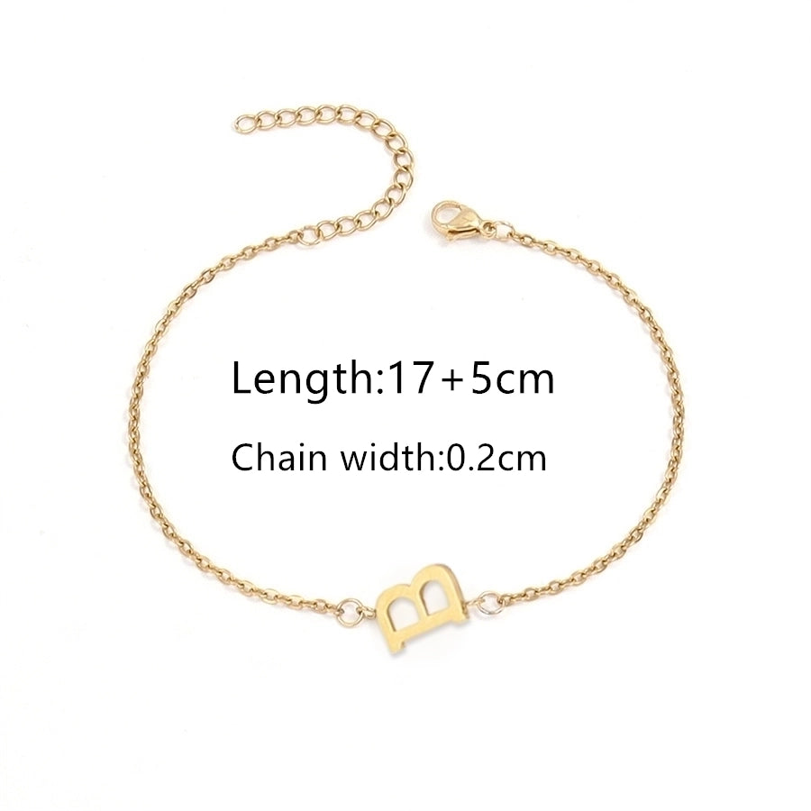 Simple Style Classic Style Letter 201 Stainless Steel 304 Stainless Steel Bracelets In Bulk