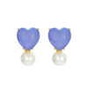 1 Pair Elegant Simple Style Heart Shape Plating Copper Drop Earrings