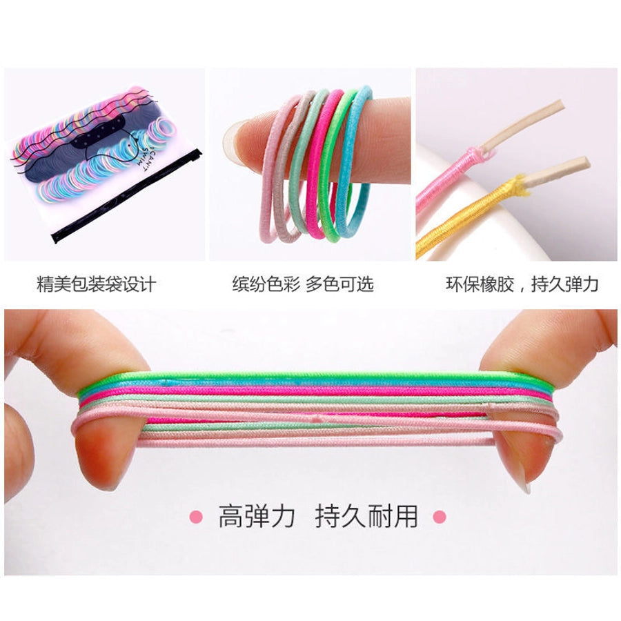 500 rubber bands korean new fashion hair cheap scrunchies set