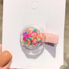 kid's cute cartoon fruit alloy rubber sequins hair clip