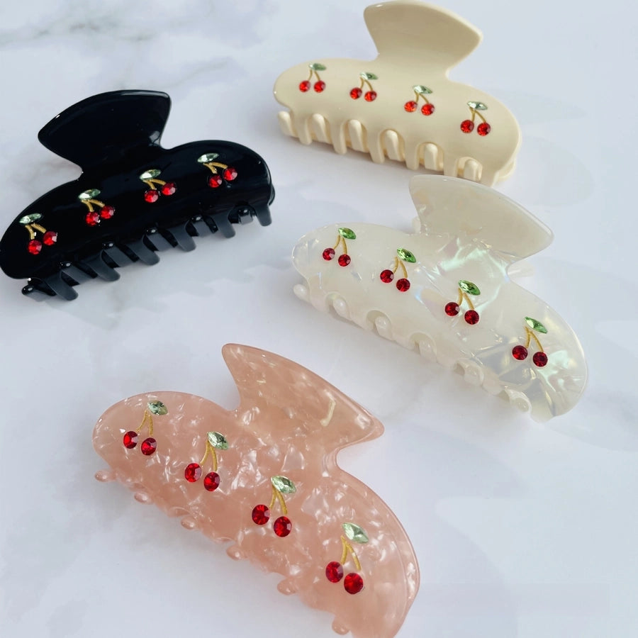 Ouyang Nana's Epijay Cute Cherry Pie Clip Back Head Hairpin Acetic Acid Shark Clip Hair Accessories Girl