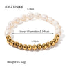 Elegant Geometric Stainless Steel Beaded Chain Bracelets In Bulk