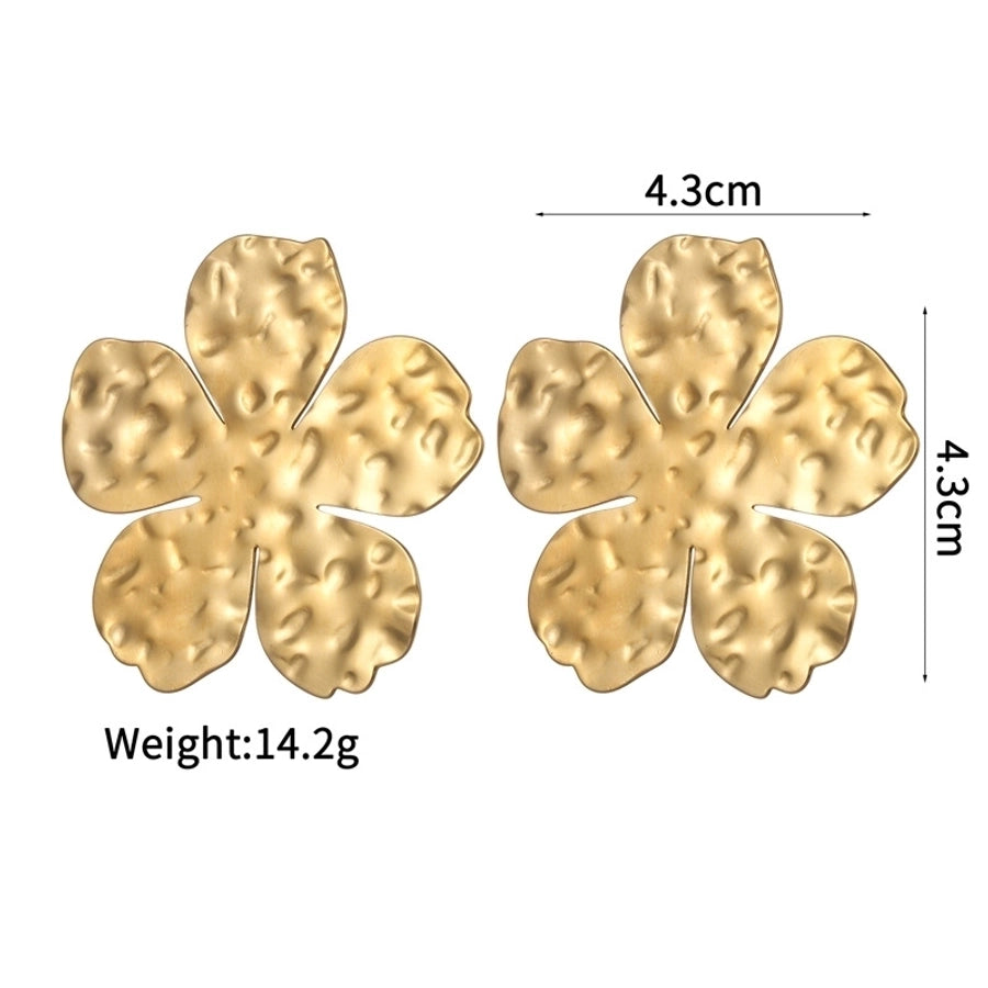 Jewelry Modern Style Classic Style Heart Shape Flower 304 Stainless Steel Plating Rings Earrings