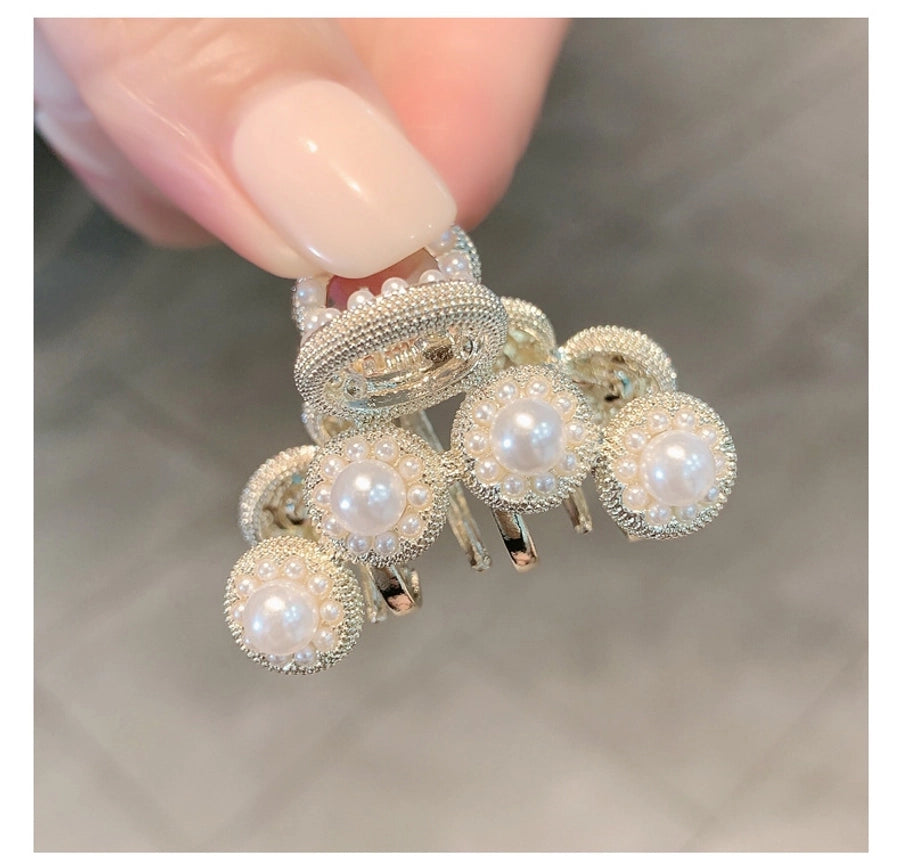 women's simple style solid color alloy plating hair claws