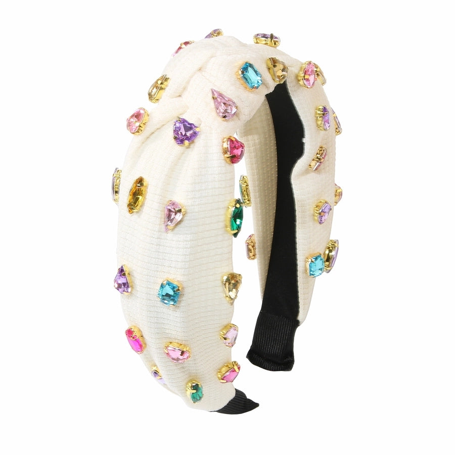 Women's Retro Knot Cloth Handmade Inlay Rhinestones Hair Band