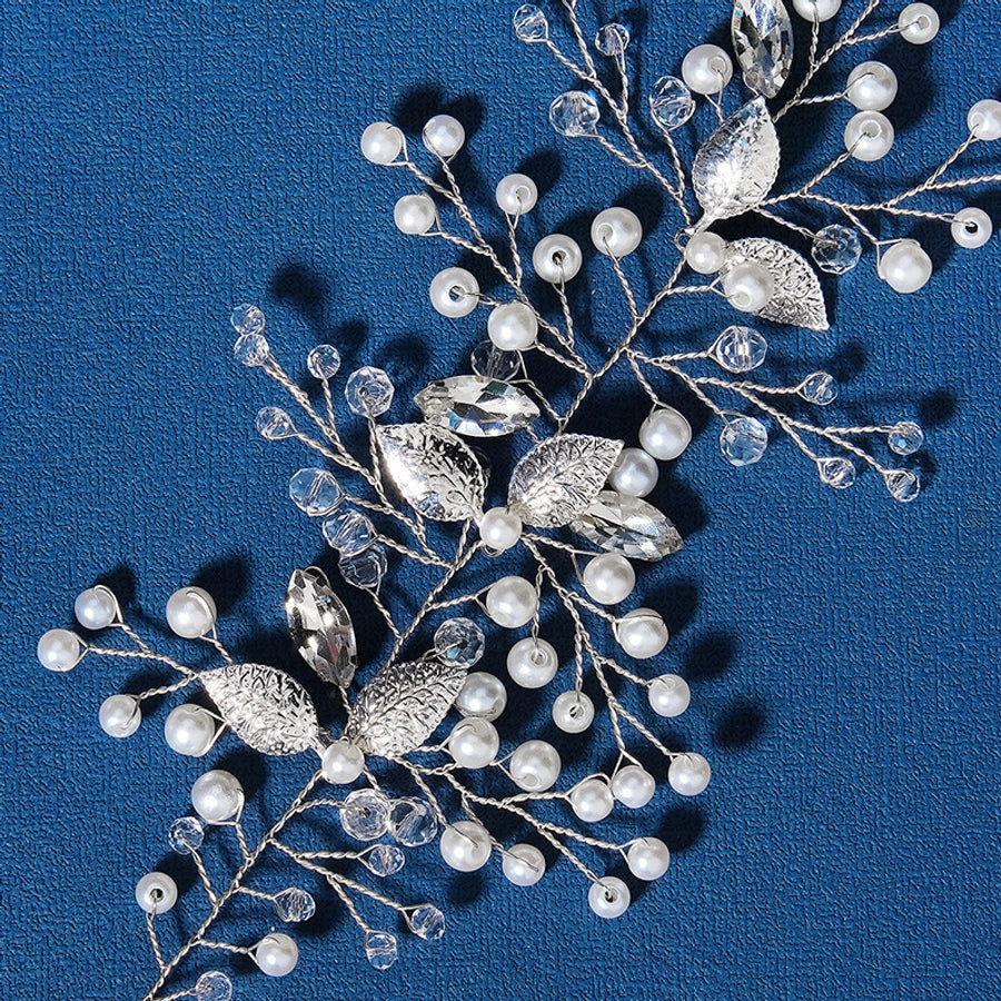 elegant princess lady flower artificial crystal artificial pearl hair band