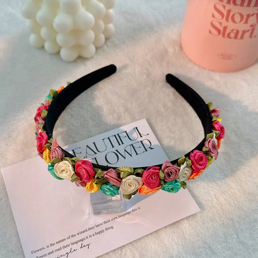 sweet flower cloth hair band