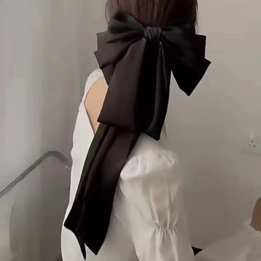 Women's Simple Style Bow Knot satin Hair Clip