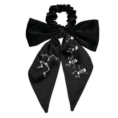 New Bow Long Ponytail Ribbon Large Intestine Hair Ring   Hot Sale Skull Hair Ring Hair Rope