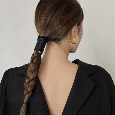 Women's Simple Style Classic Style Solid Color Leather Straps Hair Tie
