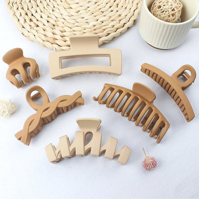 fashion geometric plastic resin stoving varnish hair claws 1 piece