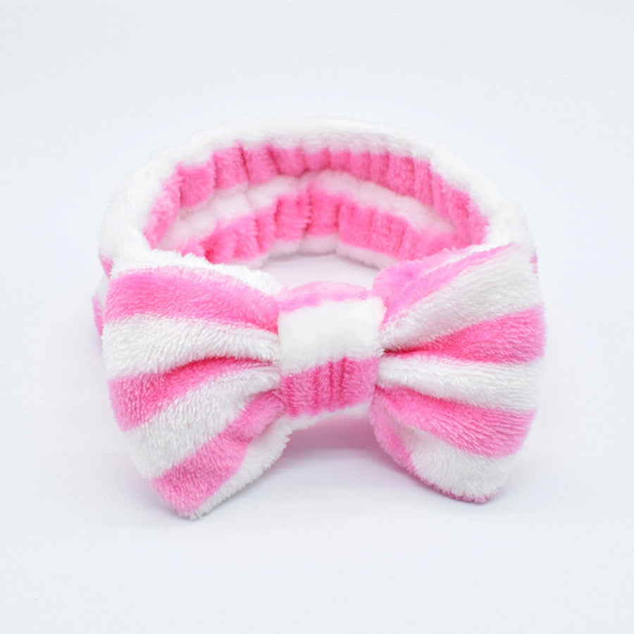 fashion stripe polka dots flannel bowknot hair band 1 piece