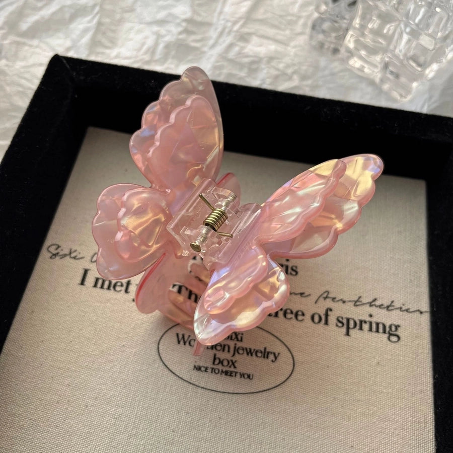 Women's Sweet Cool Style Butterfly Metal Plating Hair Claws