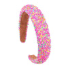 xinqi european and american onion powder headband creative sponge women's wide-edged headband 3cm glitter color hair pressing hairpin supply