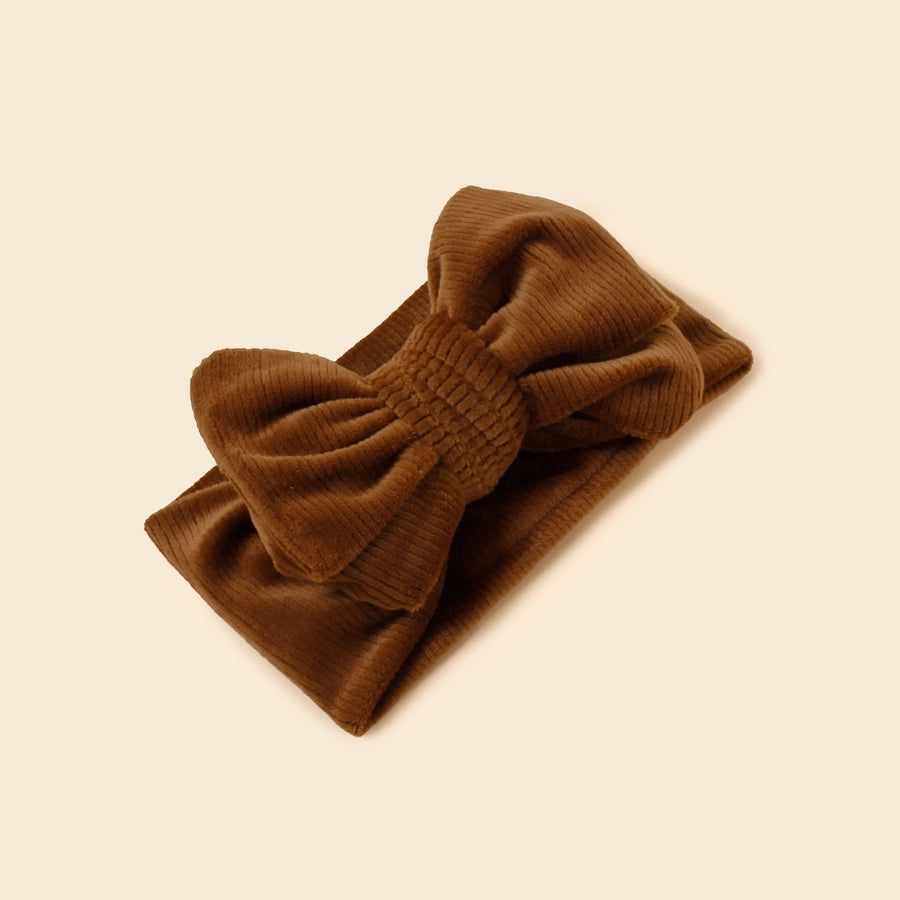 simple style solid color bow knot cloth hair band