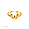 Copper Letter Open Rings