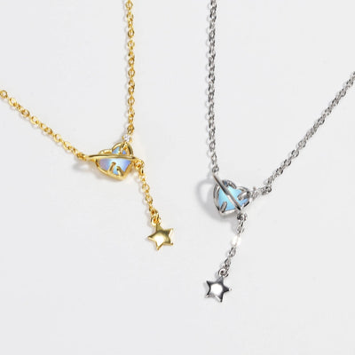 Metal Copper cable chain 18K Gold Plated White Gold Plated Inlay Heart Shape Artificial Gemstones Pendant Necklace