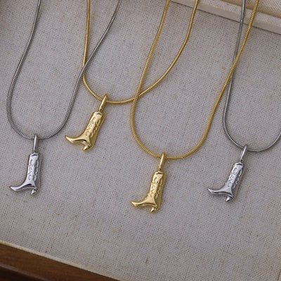 Jewelry Casual Hip-Hop Boots Copper Copper 14K Gold Plated White Gold Plated Pendant Necklace