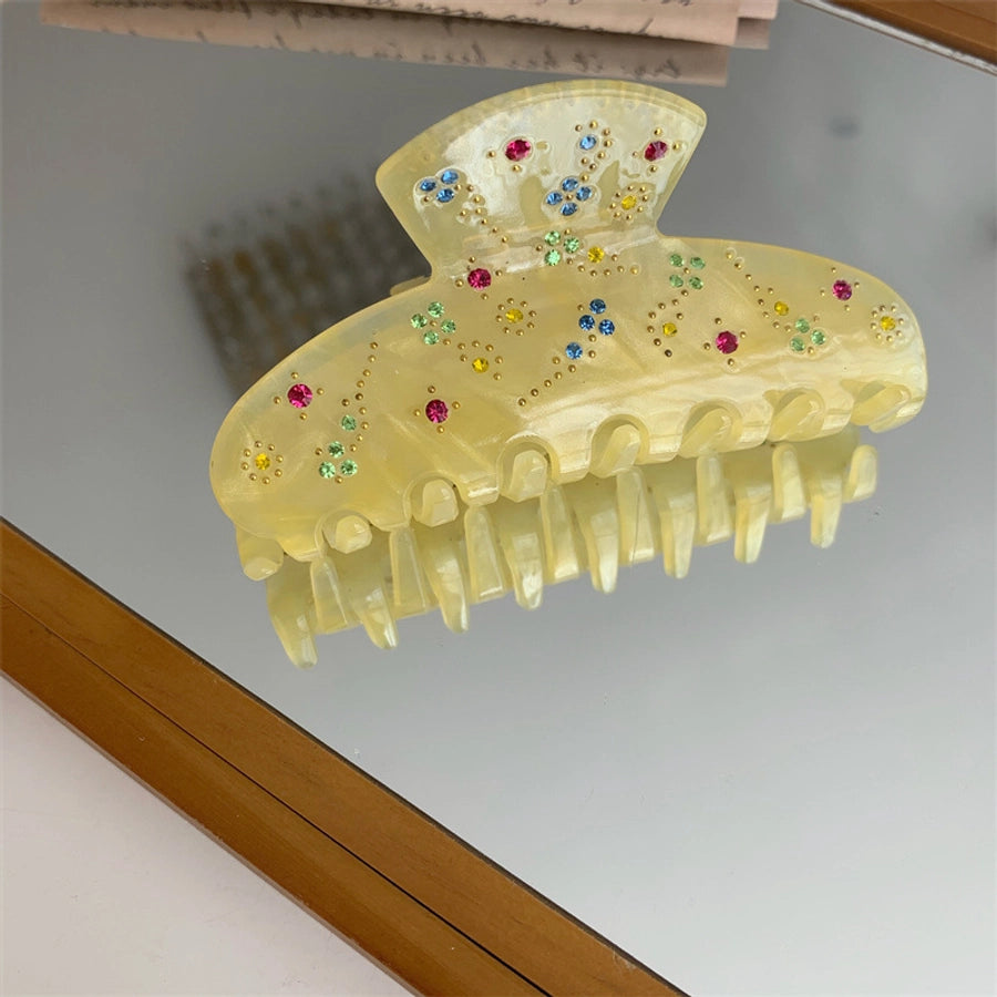 retro classic style geometric acetic acid sheets inlay rhinestones hair claws