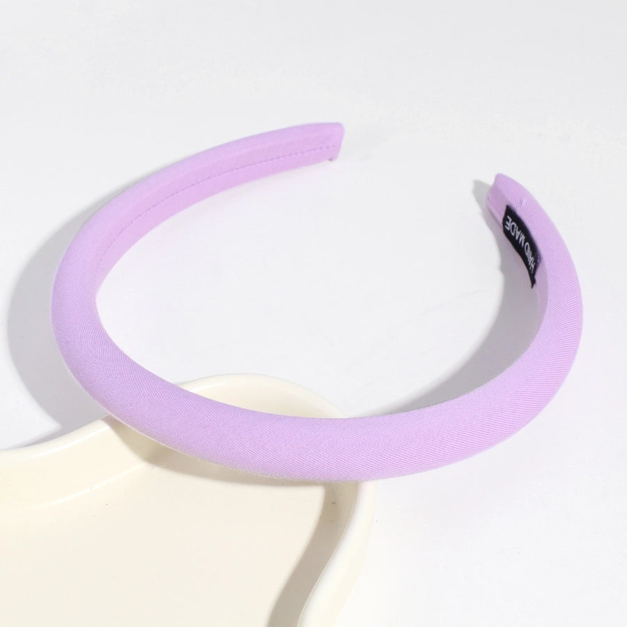 simple style solid color polyester rib-knit hair band 1 piece