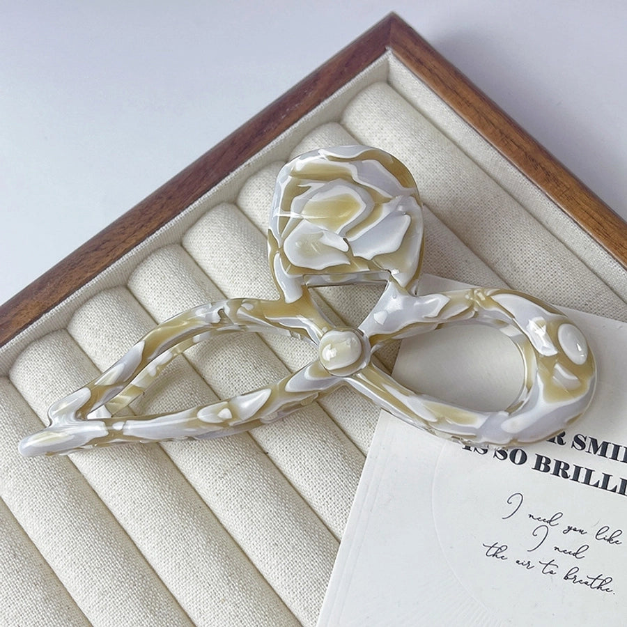 Super Fairy ~ Three-dimensional Bow Acetic Acid Grab Clip Temperament Gentle Ribbon Hairpin Sweet Large Shark Clip Women's Hair Accessories