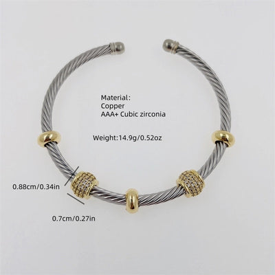 Multi-Style Copper Plating 18K Gold Inlaid Full Rhinestone Zircon Cross-Border Original New Arrivals Bracelet Fashion High-End Suitable for Daily Wear Valentine's Day Gift