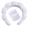 simple style color block towel velvet hair band