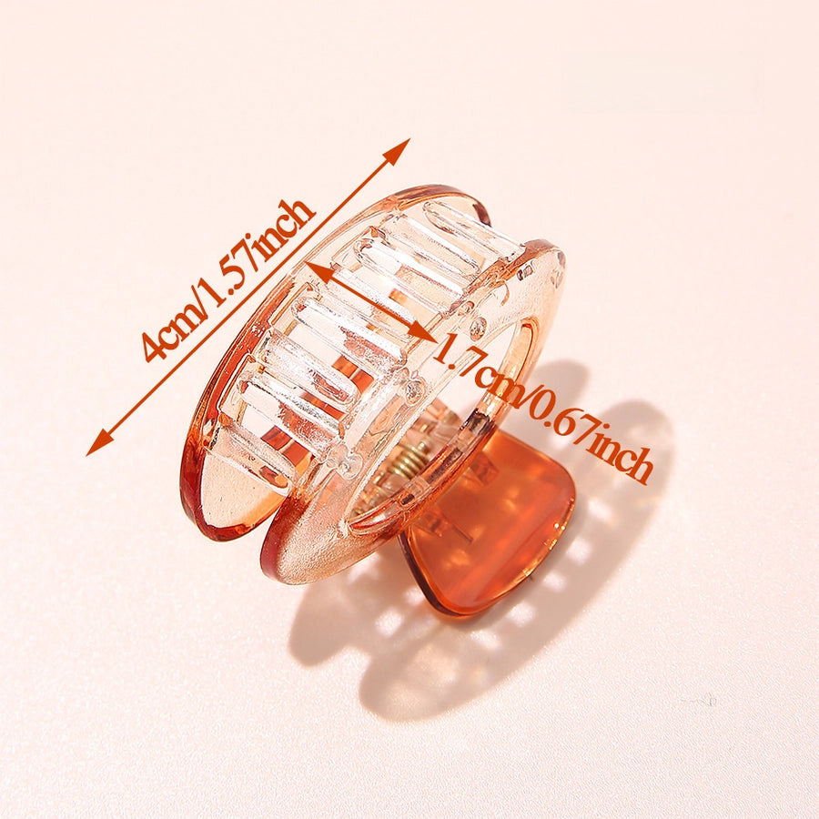 Gradient Small Grab Clip Small Disc Hairpin Environmentally Friendly Acetic Acid Shark Clip Transparent Oval Hair Grab Children's Clip
