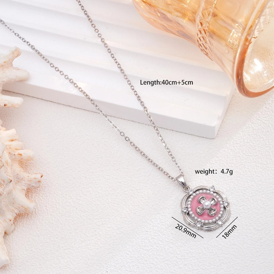 Jewelry Glam Lady Sexy Rose 304 Stainless Steel Copper Pendant Necklace
