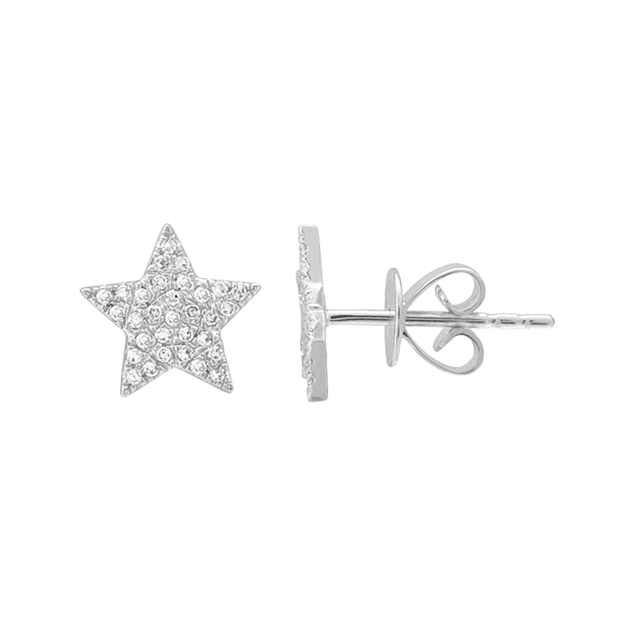 1 Pair IG Style Star Brass Zircon Ear Cuffs Ear Studs