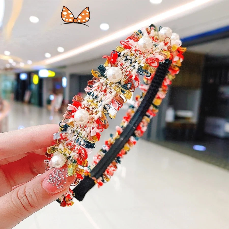 Girl'S Cute Simple Style Flower Cloth Hair Band