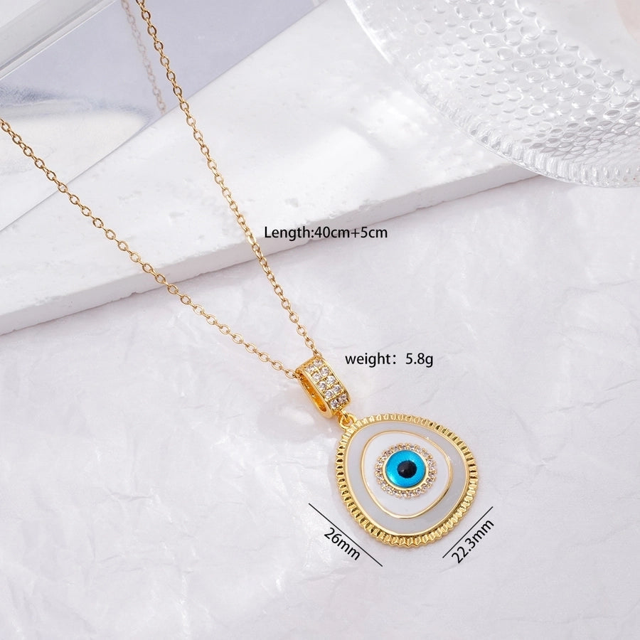 Jewelry Lady Sexy Eye 304 Stainless Steel Copper Pendant Necklace