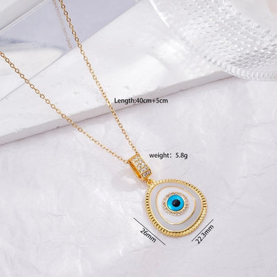 Jewelry Lady Sexy Eye 304 Stainless Steel Copper Pendant Necklace