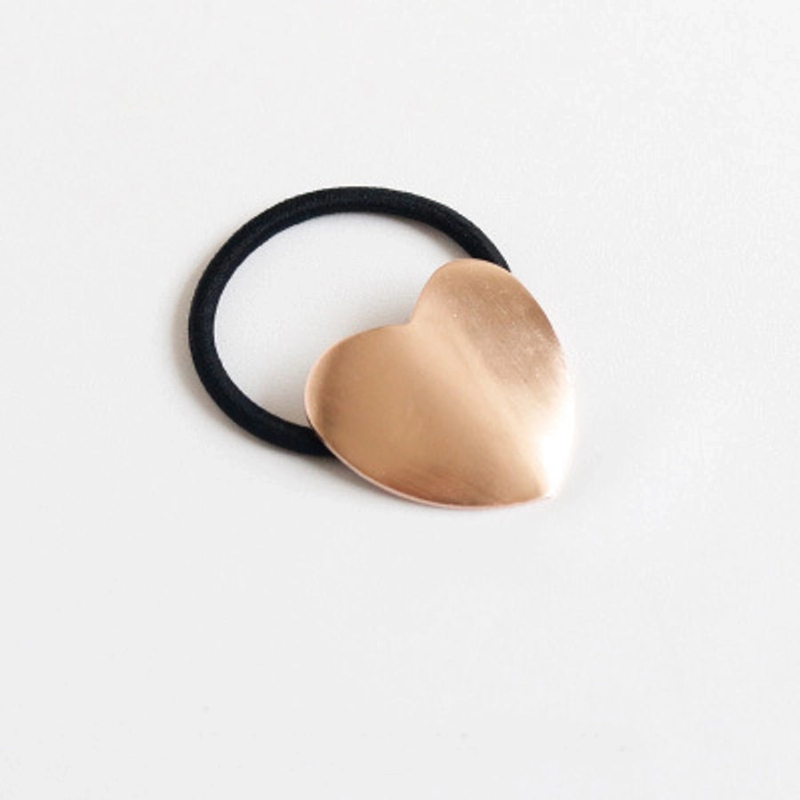 Women's Simple Style Heart Shape Metal Plating Hair Tie