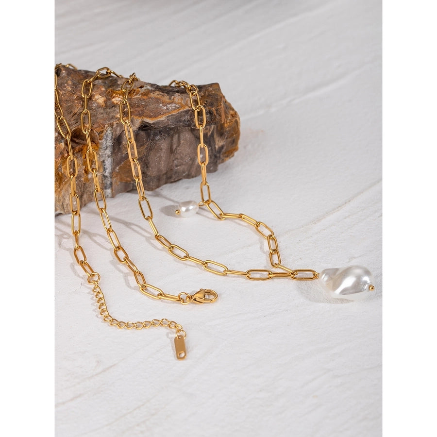 Jewelry Simple Style Classic Style Irregular 304 Stainless Steel 18K Gold Plated Pendant Necklace