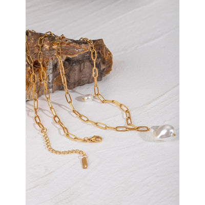 Jewelry Simple Style Classic Style Irregular 304 Stainless Steel 18K Gold Plated Pendant Necklace