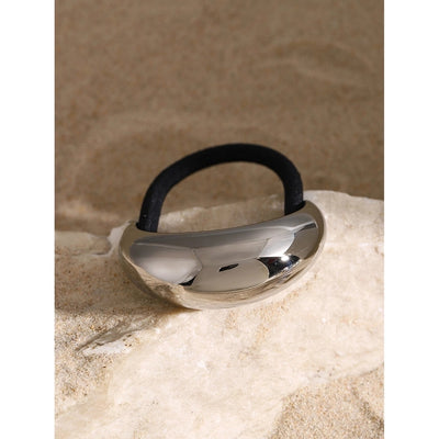 Women's IG Style Solid Color 304 Stainless Steel rubber band Hair Tie