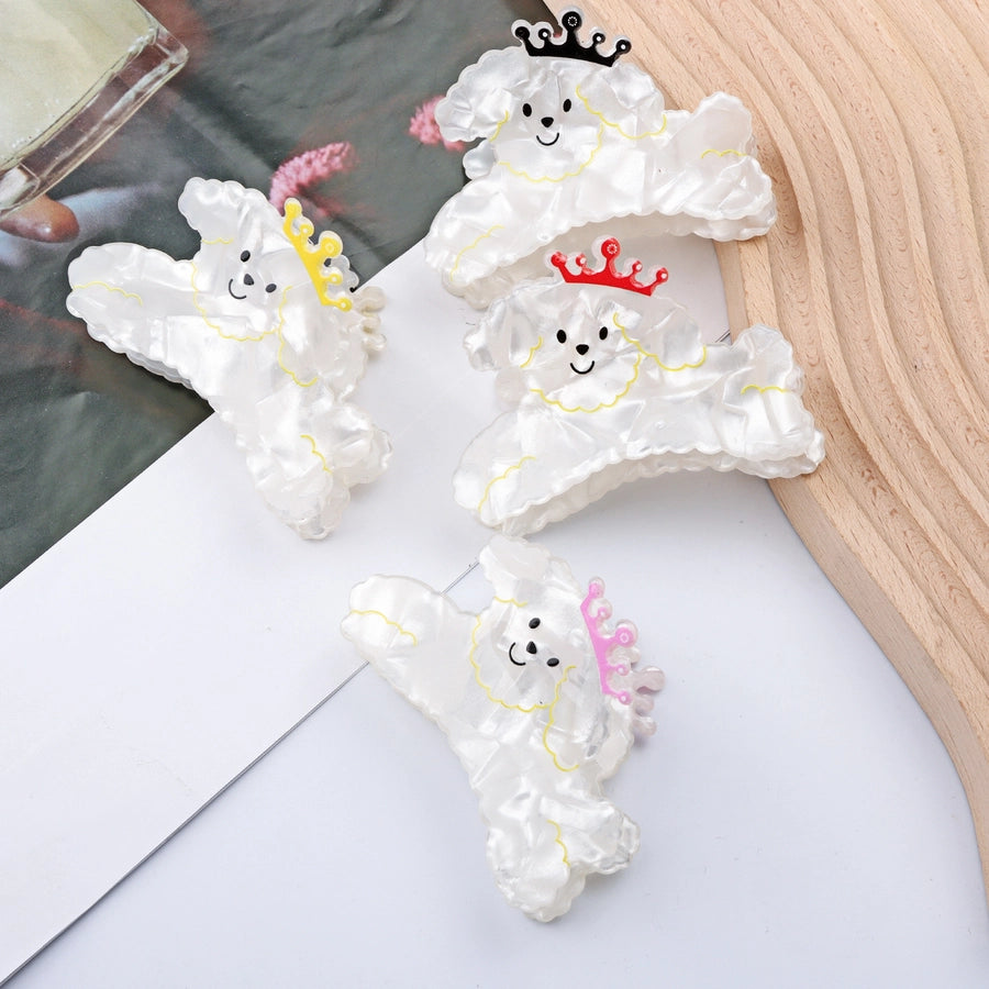 simple style dog crown pvc hair claws 1 piece