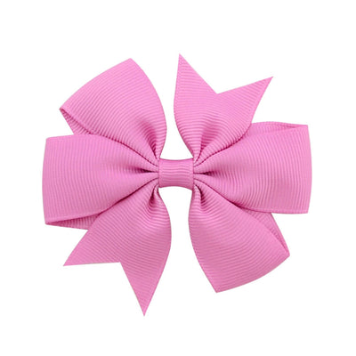 fashion baby v-shaped ribbed ribbon bow hairpin hair accessories
