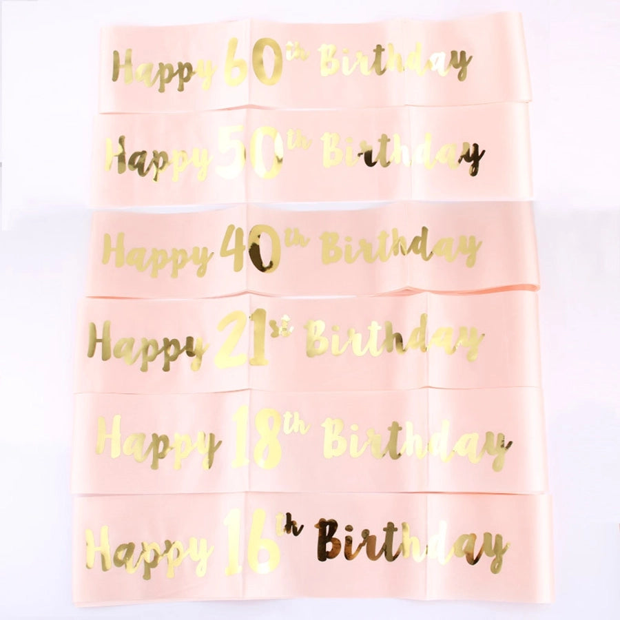 New Birthday Crown  60 Digital Birthday Headband Bridal Banquet Rhinestone Hair Accessories Alloy Headband Women