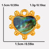 Jewelry Vintage Style Classic Style Heart Shape 304 Stainless Steel Shell Abalone Shell 18K Gold Plated Pendant Necklace