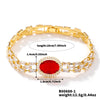 Copper K Gold Plated Inlay Water Droplets Zircon Bracelets