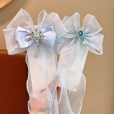 Kid'S Ethnic Style Bow Knot Synthetic Yarn Organza Hair Clip