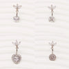 1 Piece Belly Rings Hip-Hop Sexy Heart Shape 316 Stainless Steel  Copper Plating Zircon White Gold Plated Gold Plated