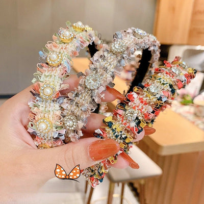 Girl'S Cute Simple Style Flower Cloth Hair Band