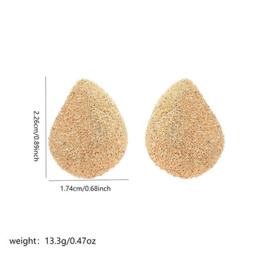 1 Pair Elegant Retro Commute Water Droplets Copper K Gold Plated Ear Studs